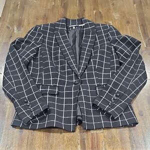 Karl Lagerfeld Black and White Checkered Jacket